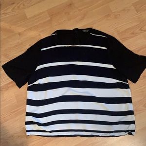 Topshop Cropped Stripe Top Sz 12